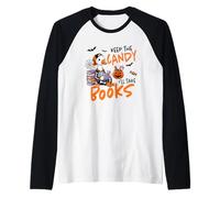 Candy Books Ganso Halloween Divertido Esqueleto Camiseta Manga Raglan
