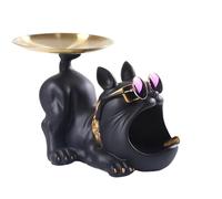Candy Bowl - Bulldog Entryway Bowl, botones de bandeja de joyas | Funny Cine Aesthetic Resin Resin Resin Bulldog Statue, delicada caja de almacenamiento para mesa de cocina de cocina