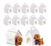 Candy Box Set, House Shaped Treat Boxes, Pet Adoption Party Favor Containers with Handle, Gift Packaging for Cake Treat Toys Crafts, Holiday Birthday Wedding Celebration Home School