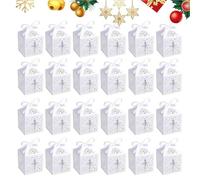 Candy Boxes With Ribbons, Decorative Favor Boxes, Openwork Design Candy Box, 24 Pieces Candy Box Set, 2.95x1.97x1.97 Inches Tiny Candy Packaging, Chocolate Boxes, Exquisite Present Boxes, Jewe