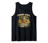 Candy Call Ganó Rango Veterano Tema Militar Halloween Camiseta sin Mangas