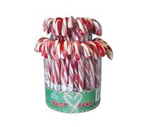 Candy Can Rojo Blanco Bastones de Caramelo Pantallas Doblado 72 Unidad 1008g