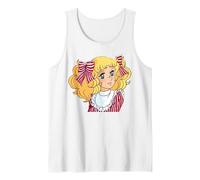 Candy Candy Japonés Retro Vintage 80s Anime Manga Camiseta sin Mangas, Hombre, Blanco, XXL