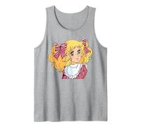 Candy Candy Japonés Retro Vintage 80s Anime Manga Camiseta sin Mangas, Hombre, Gris Jaspeado, S