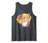 Candy Candy Japonés Retro Vintage 80s Anime Manga Camiseta sin Mangas, Hombre, Jaspeado Oscuro, XL
