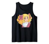 Candy Candy Japonés Retro Vintage 80s Anime Manga Camiseta sin Mangas, Hombre, Negro, M