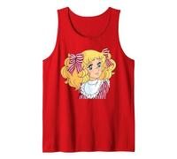 Candy Candy Japonés Retro Vintage 80s Anime Manga Camiseta sin Mangas, Hombre, Rojo, XXL
