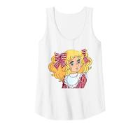 Candy Candy Japonés Retro Vintage 80s Anime Manga Camiseta sin Mangas, Mujer, Blanco, S
