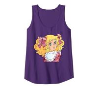 Candy Candy Japonés Retro Vintage 80s Anime Manga Camiseta sin Mangas, Mujer, Morado, XXL