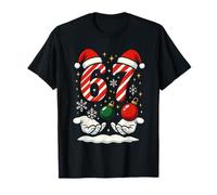 Candy, Cane 67, diseño navideño con Sombreros de Papá Noel Camiseta