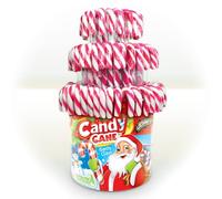 Candy Cane - Bastones de caramelo de Navidad - Garrotas - bote 100 unidades (Blanco/Rojo)