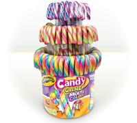 Candy Cane - Bastones de Caramelo de Navidad - Garrotas Tradicionales en Bote de 100 Unidades | Dulces Decorativos para Árbol, Fiestas y Regalos Navideños (Multicolor/Arcoiris)