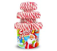 Candy Cane Bastones Navideños Comestibles - 100 unidades x 12 g - Sabor Fresa y Multicolor - Dulces de Navidad para Decoración, Regalos y Fiestas - Pack Laborawi (Rojo/Blanco)