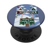 Candy Cane Candy Lane Christmas 2025 PopSockets PopGrip Adhesivo