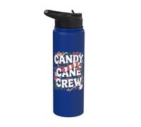 Candy Cane Crew - Divertidas Navidades de Navidad Stainless Steel Insulated Water Bottle