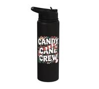 Candy Cane Crew - Divertidas Navidades de Navidad Stainless Steel Insulated Water Bottle