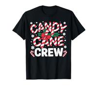 Candy Cane Crew Navidad Familia Vacaciones a Juego Cool Sweet Camiseta