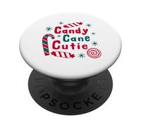 Candy Cane Cutie, Divertida Familia navideña a Juego PopSockets PopGrip Adhesivo