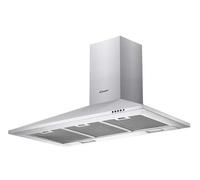 Candy CCE 119/1X - Campana Decorativa Chimenea 90cm Luz Led Acero Inox