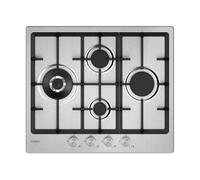 Candy CHG6D4WTX Placa de gas Empotrable | Clase energética A | 4 fuegos de gas, Encendido electrónico, Parrillas esmaltadas