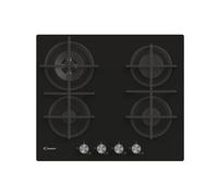 Candy CVG6BR4WPB Quemador Encimera 60CM 4 Gas Rejillas Fundido Vidrio Negro
