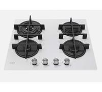 Candy CVG6BR4WTW Quemador Encimera Vidrio Blanco 60CM 4 Fuegos