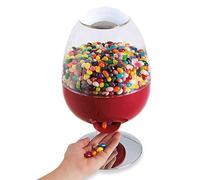Candy Dispenser Machine, Automatic Nut Snack Dispenser with Transparent Sleek Outlook, 1L Capacity and Detachable to Clean Easily, Durable Material, for Store Jelly Beans, Candy, Pet Treats(Red)