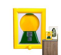 Candy Dispenser Picture Frame, Rotating Gumball Dispenser, Multi-Purpose Decorative Display, Easy Refill Design, Functional Wall Art, for Living Room, Studio, Or Decor