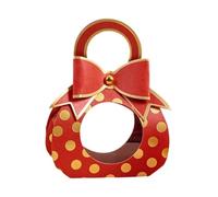 Candy Favor Boxes - Paper,Window Bags, Handle Elegant Clear | Spill Prevention Design,Wedding Treat Box For Candy Chocolate Valentines Birthday Thanksgiving Holiday Offices Home New Year School