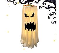Candy Holder - Fabric Ghost Bowl Display | 80x30cm Halloween LED Decor, Fabric Ghost Decoration, Holiday Ornament, Standing Treat Container Designed For Seasonal Party Decoration Festive Entry Display