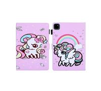 (Candy Horse, Multicolor) For iPad Pro 11 (2024) Case Pattern Printing Card Slots Leather Tablet Cover - Dream Butterfly