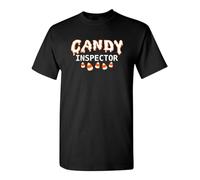 Candy Inspector Sarcastic Humor Graphic Super Soft Ring Spun Funny T Shirt Black 3XL