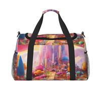 Candy Land - Bolsa de mano plegable con estampado de gran capacidad para escapadas de fin de semana en avión