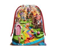 Candy Land - Bolsa reutilizable con cordón para regalo, regalo de cumpleaños, boda, organización diaria de eventos