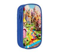 Candy Land - Estuche práctico con múltiples compartimentos, para oficina, viajes, escuela, arte, suministros diarios, Blue, Talla única, Bolsillo para el paquete