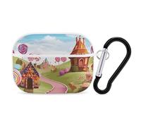 Candy Land - Funda para AirPods Pro con llavero y anillo, carcasa rígida de policarbonato para AirPods Pro de 2ª generación, para mujeres y hombres, fácil de abrir, protección contra caídas, estilo