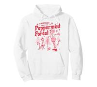 Candy Land Greetings from The Peppermint Forest Retro Poster Sudadera con Capucha