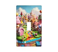 Candy Land - Placa de cubierta para interruptor de luz, cubierta de pared de palanca, tamaño estándar de 4.5 x 2.76 pulgadas