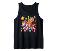 Candy Land Ride con Gingerbread Girl and Stars Camiseta sin Mangas