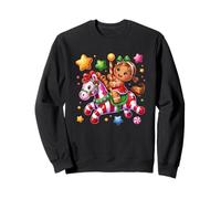 Candy Land Ride con Gingerbread Girl and Stars Sudadera