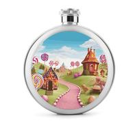 Candy Land - Termo de whisky pequeño portátil de viaje, botella de acero inoxidable a prueba de fugas para bodas, padrinos de boda, regalo de dama de honor, 5 onzas