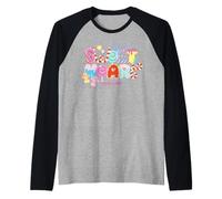 Candy Land Valentine's Day Sweet Heart Candy Letters Camiseta Manga Raglan