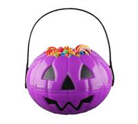 Candy O Cubo De Calabaza - Cubo De Dulces De Calabaza, Bolsas De Cubos De Calabaza | Bolsas De Dulces Con Cubo que es muy fácil de almace De Calabaza, Cubo Plegable Para Dulces O Golosinas, Decoración