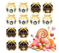 Candy Packaging Boxes - 12 Pieces Hexagonal House Design | Religious Bakery Dessert Containers | Holiday Cookie And Pastry Boxes For Cupcakes Gingerbread Snacks Moon Festival Party gift Home Office