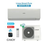 Candy Pura Kit CY18RAIN-A Aire Acondicionado 18000BTU 4,8KW WiFi A++/A+ Inverter R32 28dBA Blanco - Novedad 2025
