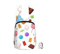 Candy Rain - Mochila plegable de 16 l, ligera, plegable, para viajes, impermeable, con cremallera, para hombres y mujeres