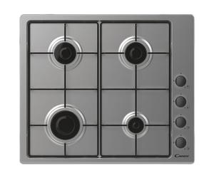 CANDY Smart CHW6LBX/4U Placa de Cocción Gas Inox 4 Fuegos 60 cm Argento