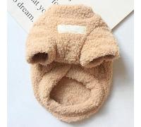 Candy Solid Cat Sweaters, Double Layer Fleece Dog Sweater, Soft and Warm Puppy Coat with Leash Ring(Brown,Medium)