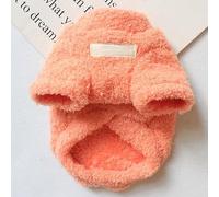 Candy Solid Cat Sweaters, Double Layer Fleece Dog Sweater, Soft and Warm Puppy Coat with Leash Ring(Orange,X-Large)