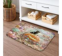 Candy - Tapete de baño de secado rápido, absorbente y antideslizante, divertido tapete de baño de espuma viscoelástica, lavable, para decoración de baño, 40 x 61 cm
